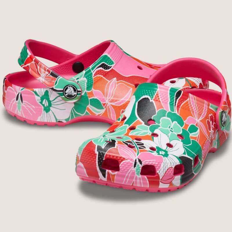 Crocs Kids Classic Woodcut Floral Clog