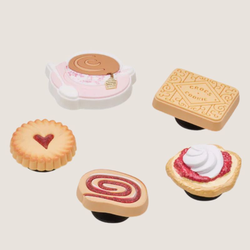 Crocs English Tea And Treats 5 Pack Jibbitz Charms