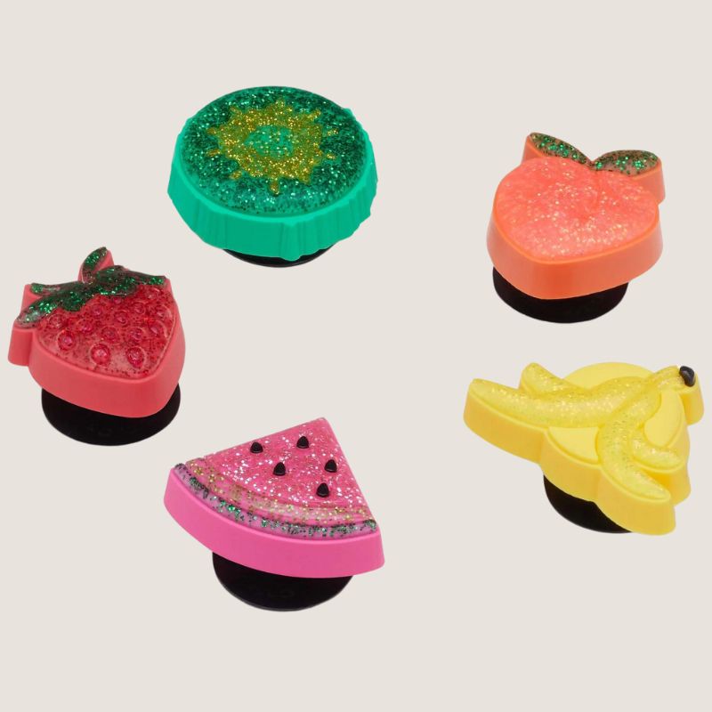 Crocs Sparkle Glitter Fruits 5 Pack Jibbitz Charms