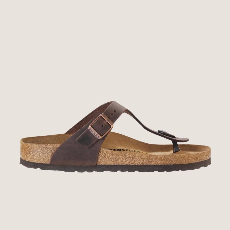 Birkenstock Gizeh Oiled Leather Regular (Classic Footbed + Suede Lined)