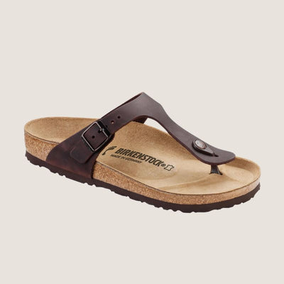 Birkenstock Gizeh Oiled Leather Regular (Classic Footbed + Suede Lined)